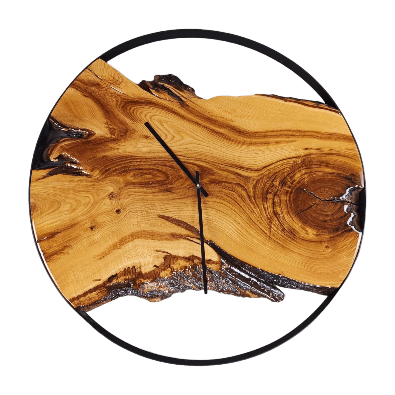 VANLØES - Ø80 - XL wandklok oud eiken