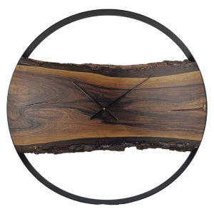 VANLØES natural wood - klok ∅80 - walnoot MAT