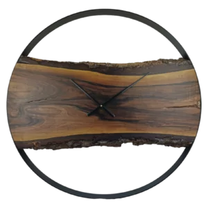 VANLØES natural wood - klok ∅80 - walnoot MAT