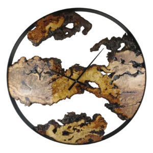 VANLØES - Natural wood - Wandklok olijf ∅80